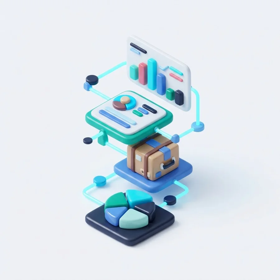 CRM Solutions software — 3D illustration